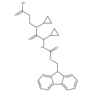 3-[N,2-dicyclopropyl-2-({[(9H-fluoren-9-yl)methoxy]carbonyl}amino)acetamido]propanoic acid结构式