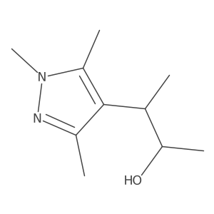 3-(trimethyl-1H-pyrazol-4-yl)butan-2-ol结构式
