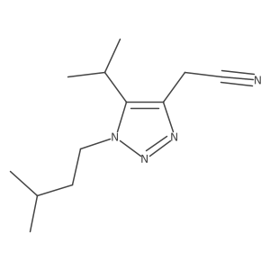 2-[1-(3-methylbutyl)-5-(propan-2-yl)-1H-1,2,3-triazol-4-yl]acetonitrile结构式