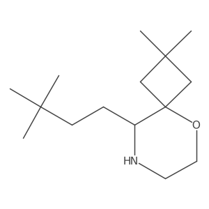 9-(3,3-Dimethylbutyl)-2,2-dimethyl-5-oxa-8-azaspiro[3.5]nonane结构式