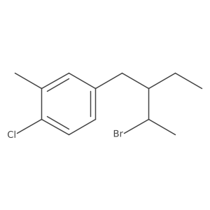 4-(3-Bromo-2-ethylbutyl)-1-chloro-2-methylbenzene Structure