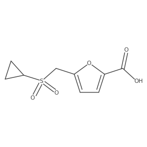 5-((Cyclopropylsulfonyl)methyl)furan-2-carboxylic acid Structure