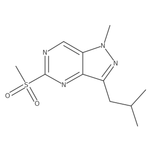 3-Isobutyl-1-methyl-5-(methylsulfonyl)-1H-pyrazolo[4,3-d]pyrimidine结构式