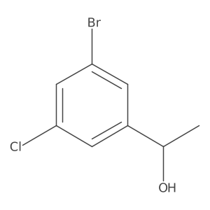 (1R)-1-(3-bromo-5-chlorophenyl)ethan-1-ol结构式
