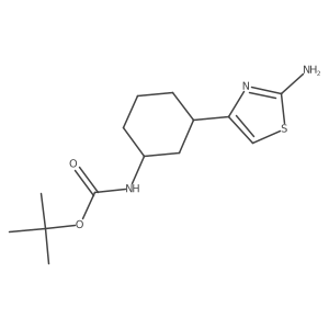 tert-butyl N-[(1R)-3-(2-amino-1,3-thiazol-4-yl)cyclohexyl]carbamate Structure