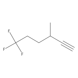 6,6,6-Trifluoro-3-methylhex-1-yne结构式