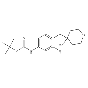 tert-butyl N-{4-[(4-hydroxypiperidin-4-yl)methyl]-3-methoxyphenyl}carbamate Structure