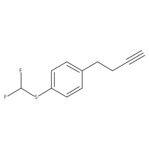 1-(But-3-yn-1-yl)-4-[(difluoromethyl)sulfanyl]benzene结构式