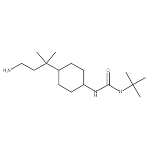 tert-butyl N-[4-(4-amino-2-methylbutan-2-yl)cyclohexyl]carbamate结构式
