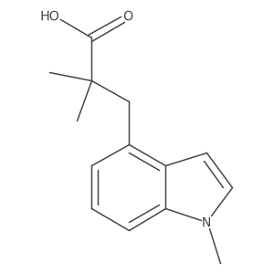 2,2-dimethyl-3-(1-methyl-1H-indol-4-yl)propanoic acid结构式