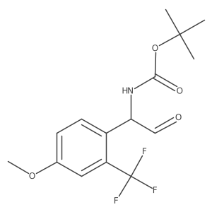 tert-butyl N-{1-[4-methoxy-2-(trifluoromethyl)phenyl]-2-oxoethyl}carbamate Structure