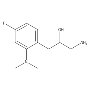 1-Amino-3-[2-(dimethylamino)-4-fluorophenyl]propan-2-ol结构式