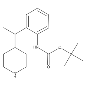 tert-butyl N-{2-[1-(piperidin-4-yl)ethyl]phenyl}carbamate结构式