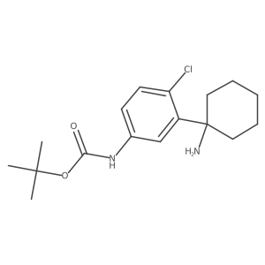 tert-butyl N-[3-(1-aminocyclohexyl)-4-chlorophenyl]carbamate Structure