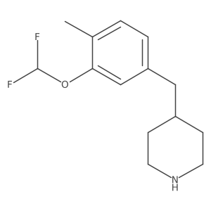 4-{[3-(Difluoromethoxy)-4-methylphenyl]methyl}piperidine Structure