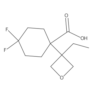 1-(3-Ethyloxetan-3-yl)-4,4-difluorocyclohexane-1-carboxylic acid结构式