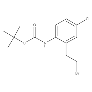 tert-butyl N-[2-(2-bromoethyl)-4-chlorophenyl]carbamate结构式
