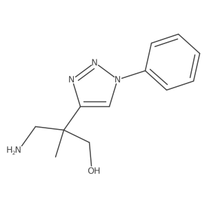 3-amino-2-methyl-2-(1-phenyl-1H-1,2,3-triazol-4-yl)propan-1-ol结构式