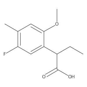2-(5-Fluoro-2-methoxy-4-methylphenyl)butanoic acid结构式