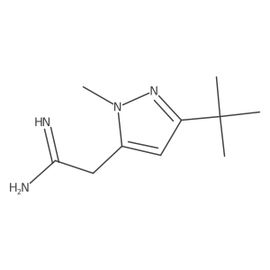 2-(3-tert-butyl-1-methyl-1H-pyrazol-5-yl)ethanimidamide Structure