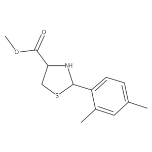 Methyl 2-(2,4-dimethylphenyl)-1,3-thiazolidine-4-carboxylate结构式