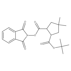 1-tert-butyl 2-(1,3-dioxo-2,3-dihydro-1H-isoindol-2-yl) 4,4-dimethylpyrrolidine-1,2-dicarboxylate Structure