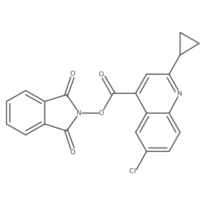 1,3-dioxo-2,3-dihydro-1H-isoindol-2-yl 6-chloro-2-cyclopropylquinoline-4-carboxylate Structure
