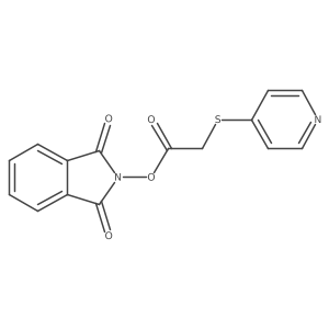 1,3-dioxo-2,3-dihydro-1H-isoindol-2-yl 2-(pyridin-4-ylsulfanyl)acetate结构式
