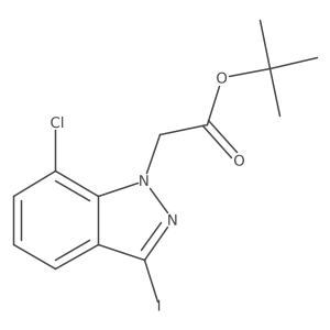 1,1-Dimethylethyl 7-chloro-3-iodo-1H-indazole-1-acetate Structure
