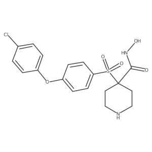 4-(4-(4-chlorophenoxy)phenylsulfonyl)-N-hydroxypiperidine-4-carboxamide Structure
