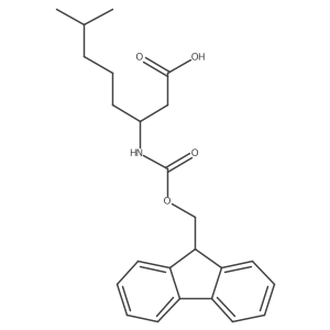 3-({[(9H-fluoren-9-yl)methoxy]carbonyl}amino)-7-methyloctanoic acid结构式