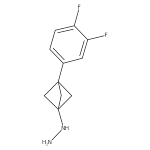 [3-(3,4-Difluorophenyl)-1-bicyclo[1.1.1]pentanyl]hydrazine Structure