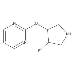2-[(4-Fluoropyrrolidin-3-yl)oxy]pyrimidine结构式