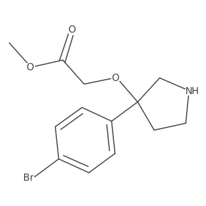 Methyl 2-{[3-(4-bromophenyl)pyrrolidin-3-yl]oxy}acetate结构式