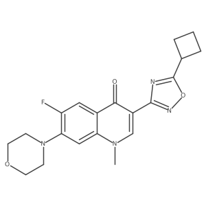 3-(5-Cyclobutyl-1,2,4-oxadiazol-3-yl)-6-fluoro-1-methyl-7-(morpholin-4-yl)-1,4-dihydroquinolin-4-one Structure