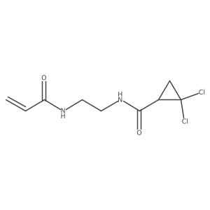 N-{2-[(2,2-dichlorocyclopropyl)formamido]ethyl}prop-2-enamide结构式