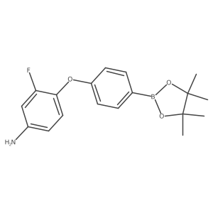 3-Fluoro-4-[4-(tetramethyl-1,3,2-dioxaborolan-2-yl)phenoxy]aniline Structure