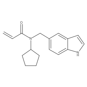 N-Cyclopentyl-N-(1H-indol-5-ylmethyl)prop-2-enamide结构式