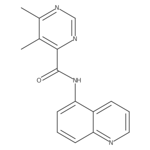 5,6-dimethyl-N-(quinolin-5-yl)pyrimidine-4-carboxamide Structure