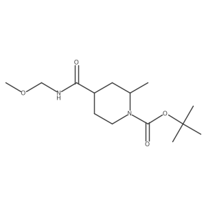 4-[(Methoxymethylamino)carbonyl]-2-methyl-1-piperidinecarboxylic acid 1,1-dimethylethyl ester结构式