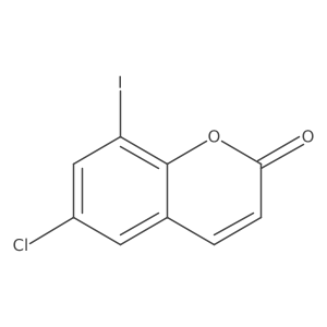 6-Chloro-8-iodocoumarin Structure