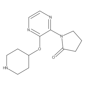 1-[3-(Piperidin-4-yloxy)pyrazin-2-yl]pyrrolidin-2-one Structure