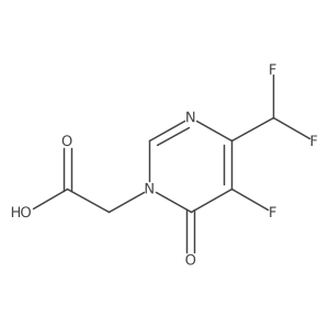 2-[4-(Difluoromethyl)-5-fluoro-6-oxo-1,6-dihydropyrimidin-1-yl]acetic acid Structure