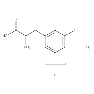 (R)-2-Amino-3-(3-iodo-5-(trifluoromethyl)phenyl)propanoic acid hydrochloride结构式