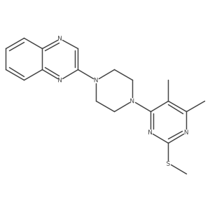2-{4-[5,6-Dimethyl-2-(methylsulfanyl)pyrimidin-4-yl]piperazin-1-yl}quinoxaline Structure