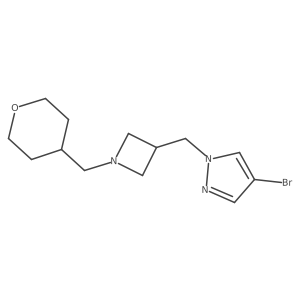 4-bromo-1-({1-[(oxan-4-yl)methyl]azetidin-3-yl}methyl)-1H-pyrazole结构式