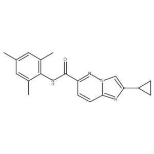 2-cyclopropyl-N-(2,4,6-trimethylphenyl)imidazo[1,2-b]pyridazine-6-carboxamide结构式