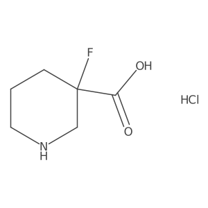3-Fluoropiperidine-3-carboxylic acid hydrochloride结构式