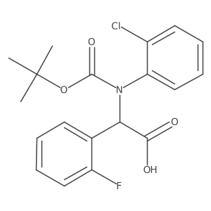 2-{[(Tert-butoxy)carbonyl](2-chlorophenyl)amino}-2-(2-fluorophenyl)acetic acid结构式