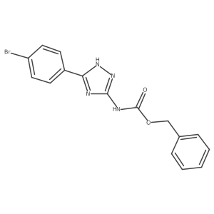 benzyl N-[5-(4-bromophenyl)-4H-1,2,4-triazol-3-yl]carbamate Structure
